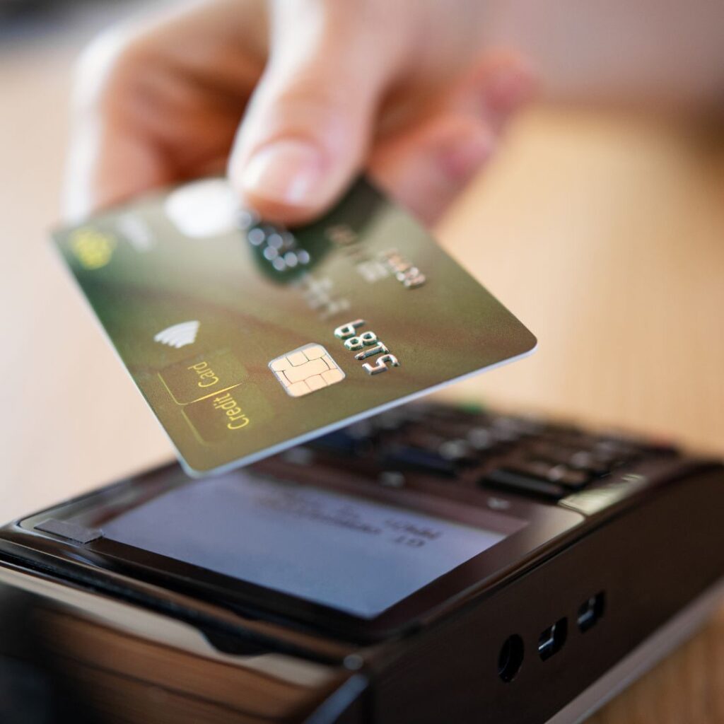paying with credit card