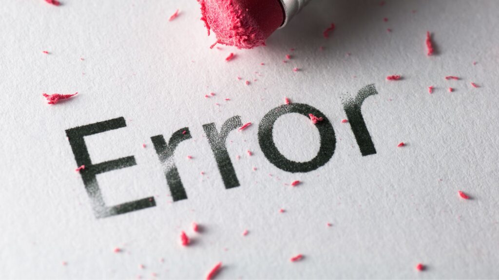 image of an error correction