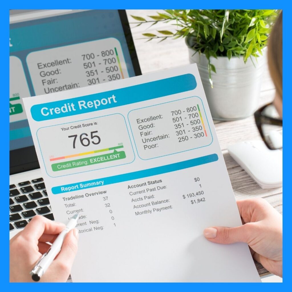 image of a credit report